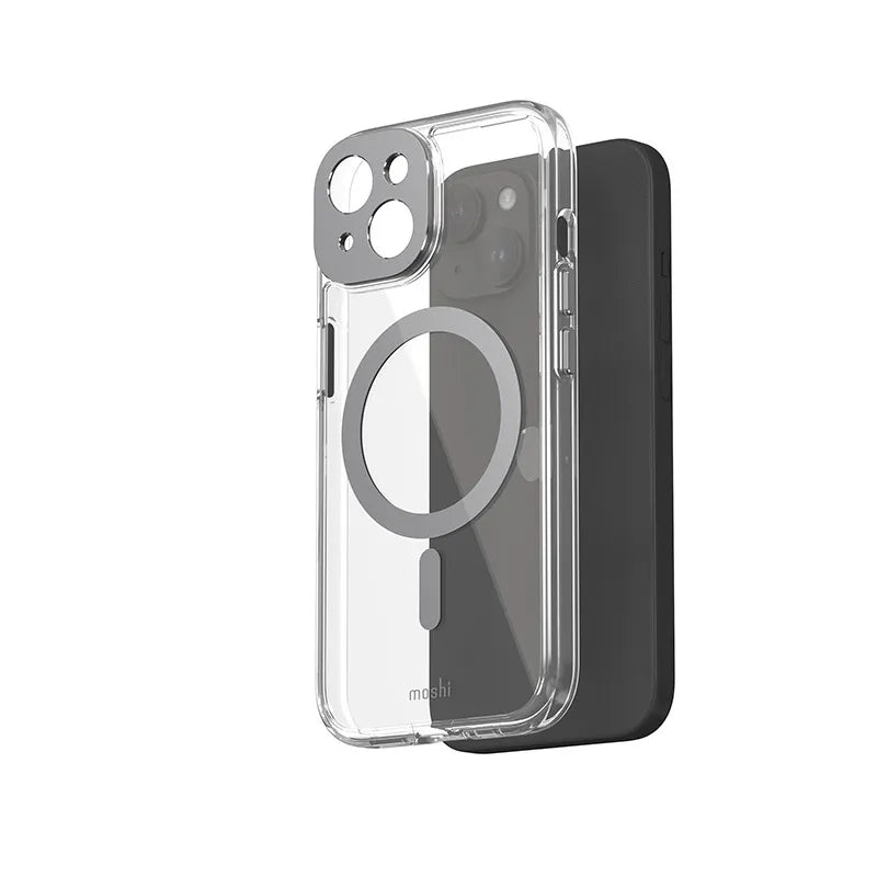 Moshi iGlaze MagSafe – dėklas, skirtas iPhone 15 (Meteorito pilka)