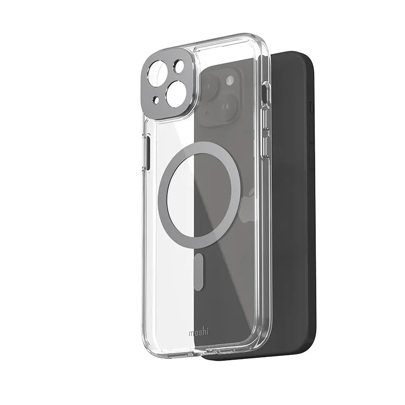 Moshi iGlaze MagSafe – Dėklas, skirtas iPhone 15 Plus (Meteorito pilka)