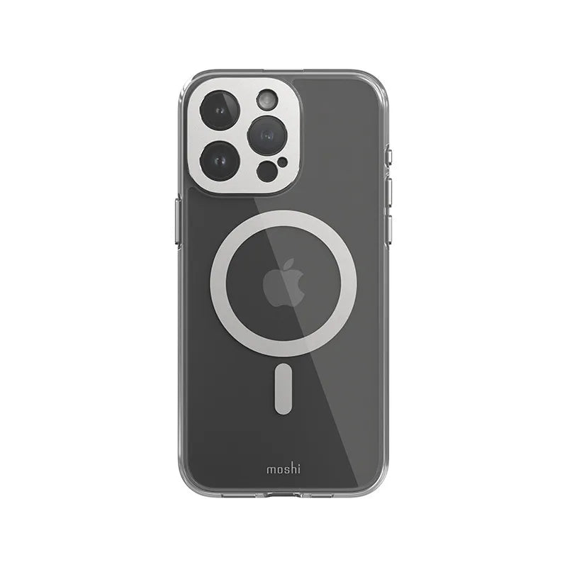 Moshi iGlaze MagSafe – dėklas, skirtas iPhone 15 Pro Max (Mėnulio sidabro)