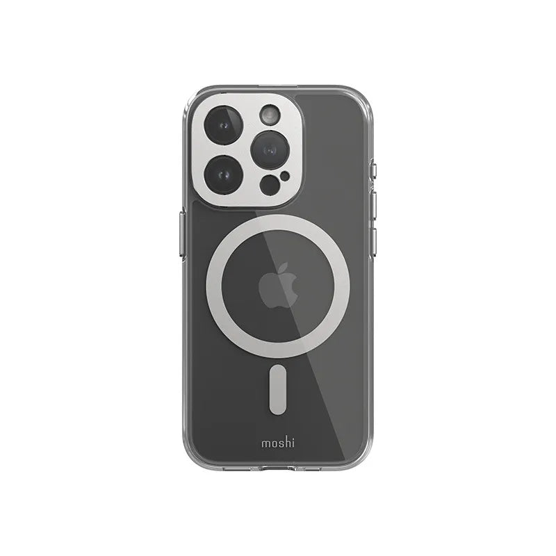 Moshi iGlaze MagSafe - dėklas, skirtas iPhone 15 Pro (Mėnulio sidabras)