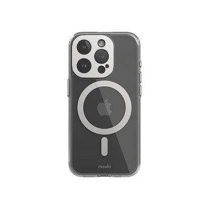 Moshi iGlaze MagSafe - dėklas, skirtas iPhone 15 Pro (Mėnulio sidabras)