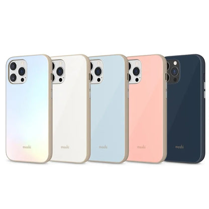 Moshi iGlaze - Premium Hybridinis dėklas, skirtas iPhone 13 Pro Max (su „SnapTo“ sistema) („Dahlia“ rausva)