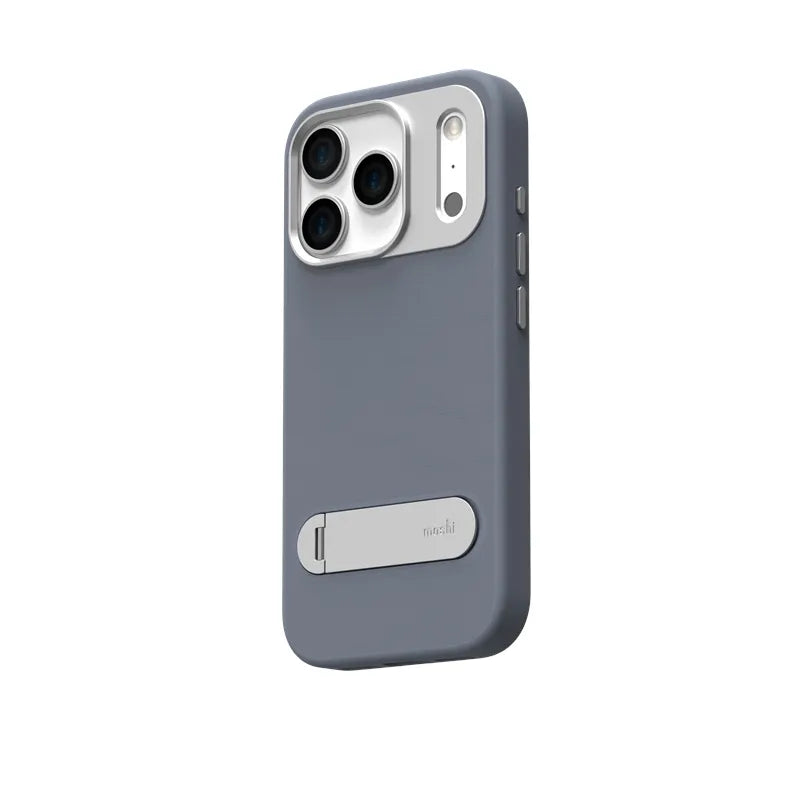 Moshi Kameleon MagSafe - Dėklas iPhone 17 Pro su atlenkiama kojele (Tamsiai mėlyna)