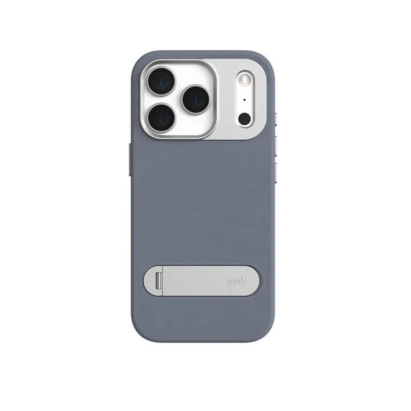 Moshi Kameleon MagSafe - Dėklas iPhone 17 Pro su atlenkiama kojele (Tamsiai mėlyna)