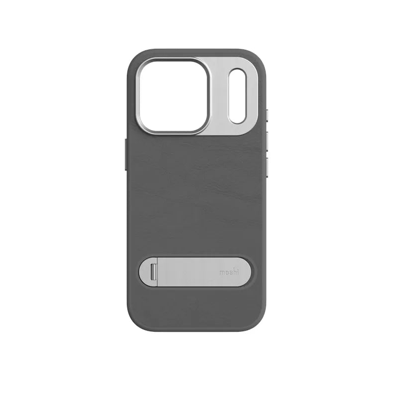 Moshi Kameleon MagSafe - Dėklas iPhone 17 Pro su stovėjimo funkcija (Vidurnakčio pilka)