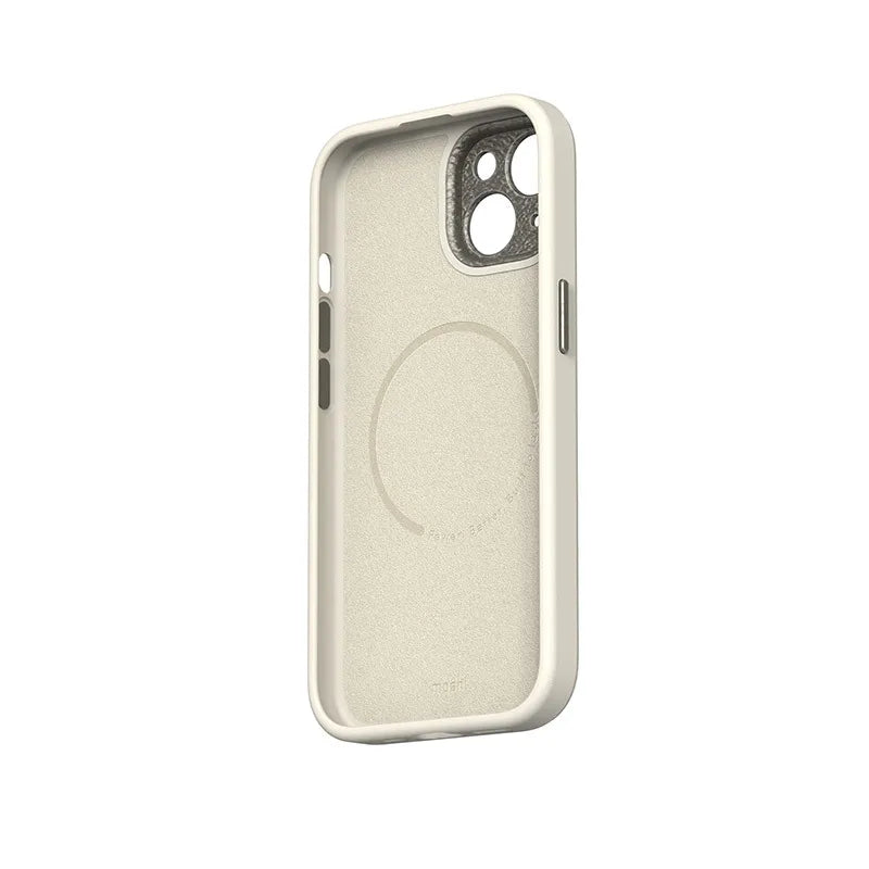 Moshi Napa MagSafe – odininis dėklas iPhone 15 (kiaušininis baltumas)