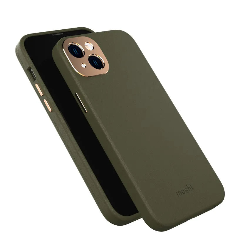 Moshi Napa MagSafe – odinis dėklas iPhone 14 Max (kadagio žalia)