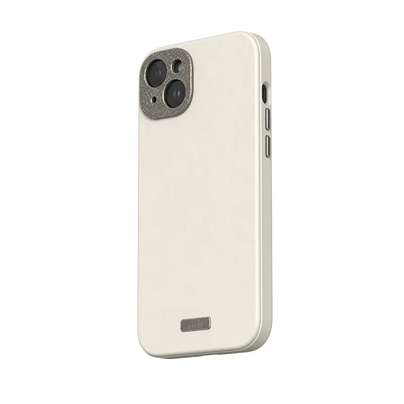 Moshi Napa MagSafe – odinis dėklas, skirtas „iPhone 15 Plus“ („Eggnog White“)