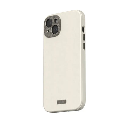 Moshi Napa MagSafe – odinis dėklas, skirtas „iPhone 15 Plus“ („Eggnog White“)
