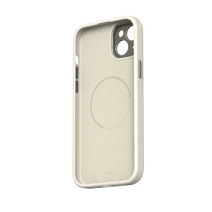Moshi Napa MagSafe – odinis dėklas, skirtas „iPhone 15 Plus“ („Eggnog White“)