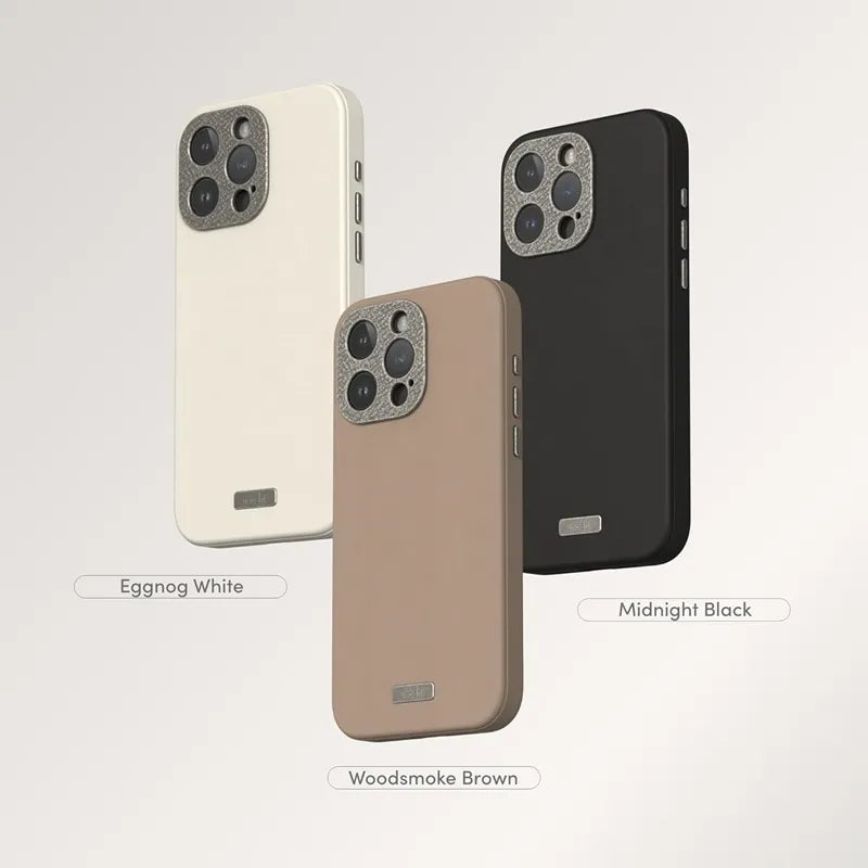 Moshi Napa MagSafe – odinis dėklas, skirtas iPhone 15 Pro Max (vidurnakčio juoda)