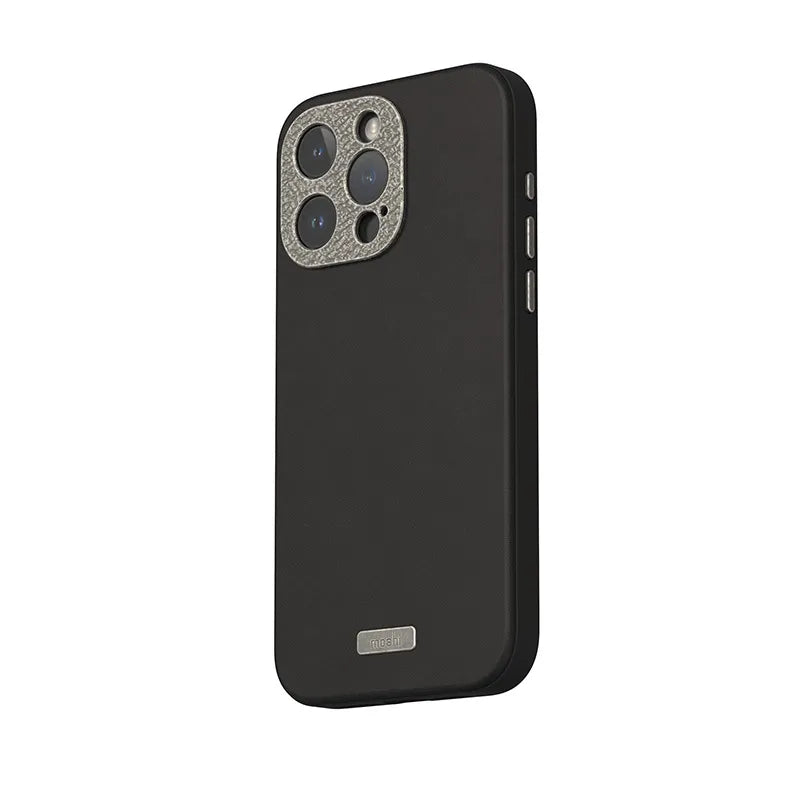 Moshi Napa MagSafe – odinis dėklas, skirtas iPhone 15 Pro (vidurnakčio juoda)