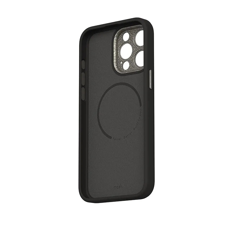 Moshi Napa MagSafe – odinis dėklas, skirtas iPhone 15 Pro (vidurnakčio juoda)
