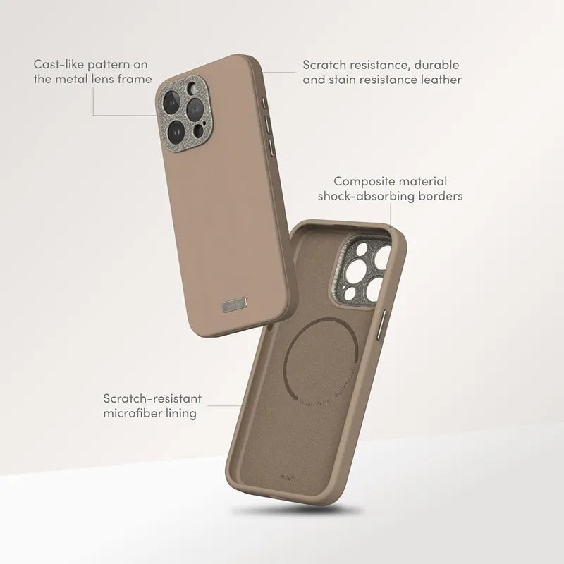 Moshi Napa MagSafe – odos dėklas iPhone 15 Pro Max (Eggnog White)