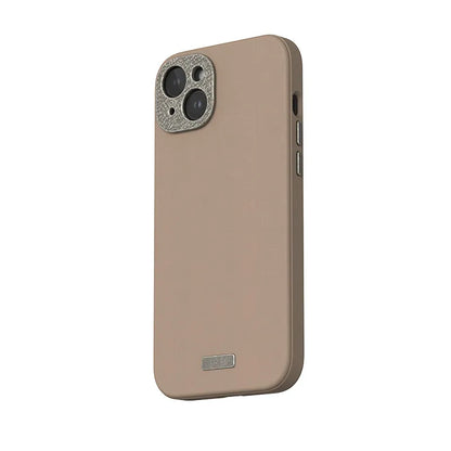 Moshi Napa MagSafe – odos dėklas, skirtas iPhone 15 Plus (Woodsmoke Brown)