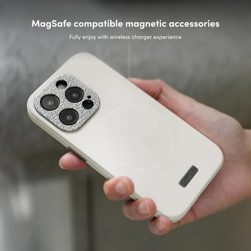 Moshi Napa MagSafe – odos dėklas skirtas iPhone 15 Pro (Eggnog White)