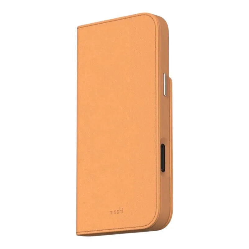 Moshi Overture MagSafe – 3-in-1 odos atverčiamas dėklas, skirtas „iPhone 16 Pro“ (karamelinis rudas)