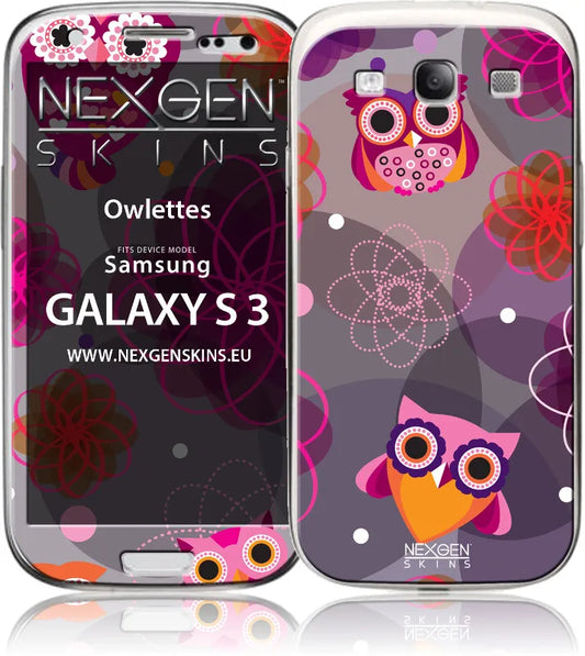 „Nexgen Skins“ su 3D efektu, skirtas „Samsung Galaxy S3“ („Owlettes 3D“)