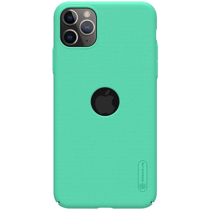 Nillkin Super Frosted Shield – dėklas „Apple iPhone 11 Pro“ su išpjova logotipui (mėtų žalia)
