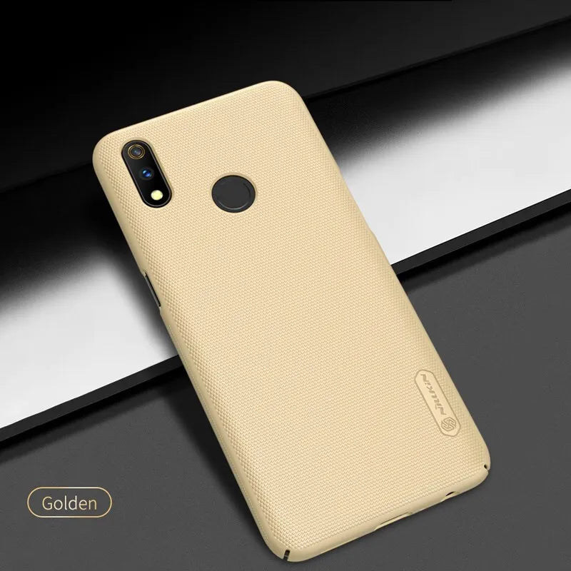 Nillkin Super Frosted Shield – dėklas Realme 3 Pro (Realme X Lite) (auksinis)
