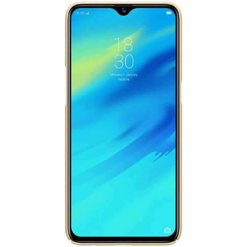 Nillkin Super Frosted Shield – dėklas Realme 3 Pro (Realme X Lite) (auksinis)