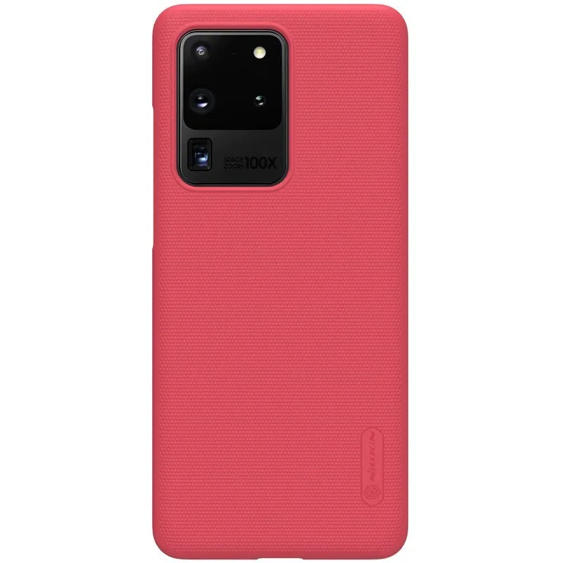 Nillkin Super Frosted Shield – dėklas Samsung Galaxy S20 Ultra (Ryškiai raudonas)
