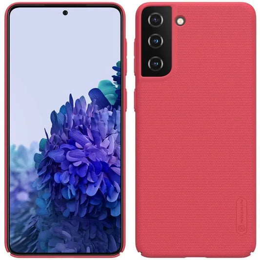 Nillkin Super Frosted Shield – dėklas Samsung Galaxy S21+ (šviesiai raudona)