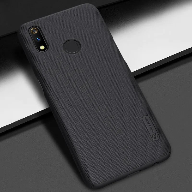 Nillkin Super Frosted Shield – Dėklas, skirtas Realme 3 Pro (Realme X Lite) (Juoda)
