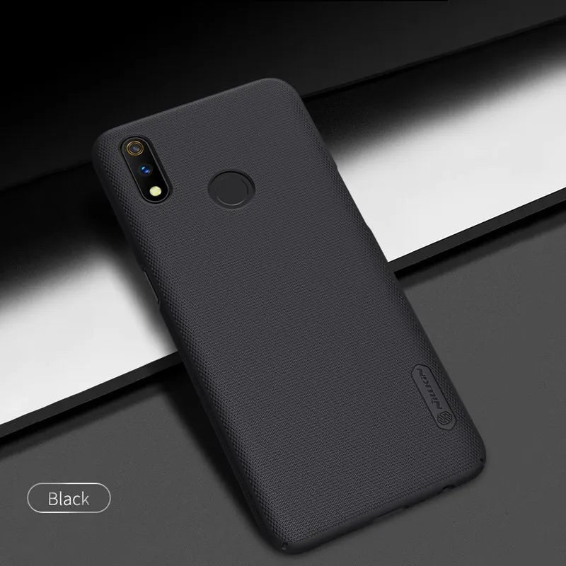 Nillkin Super Frosted Shield – Dėklas, skirtas Realme 3 Pro (Realme X Lite) (Juoda)