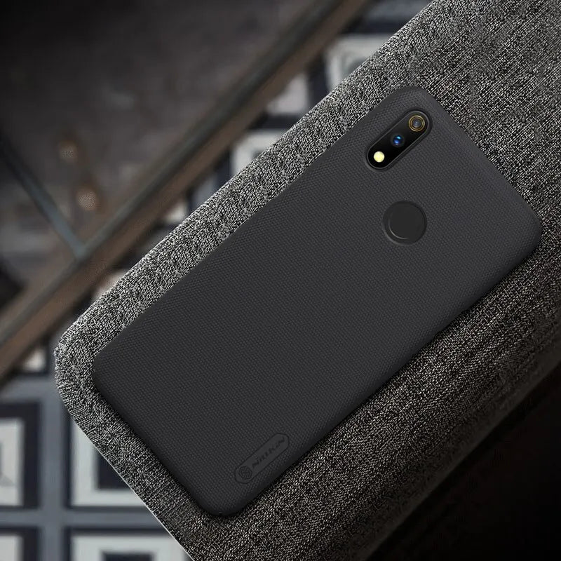 Nillkin Super Frosted Shield – Dėklas, skirtas Realme 3 Pro (Realme X Lite) (Juoda)