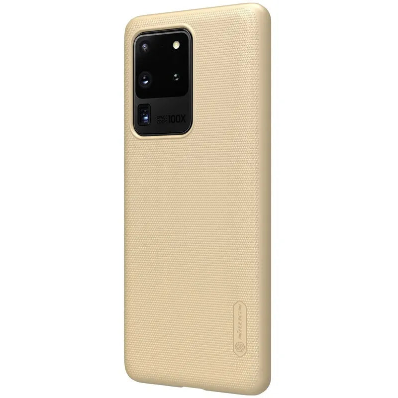 Nillkin Super Frosted Shield – dėklas, skirtas „Samsung Galaxy S20 Ultra“ (auksinis)