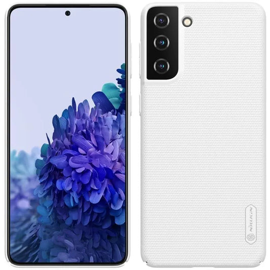 Nillkin Super Frosted Shield – dėklas, skirtas „Samsung Galaxy S21+“ (baltas)