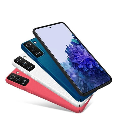 Nillkin Super Frosted Shield – dėklas, skirtas „Samsung Galaxy S21+“ (baltas)