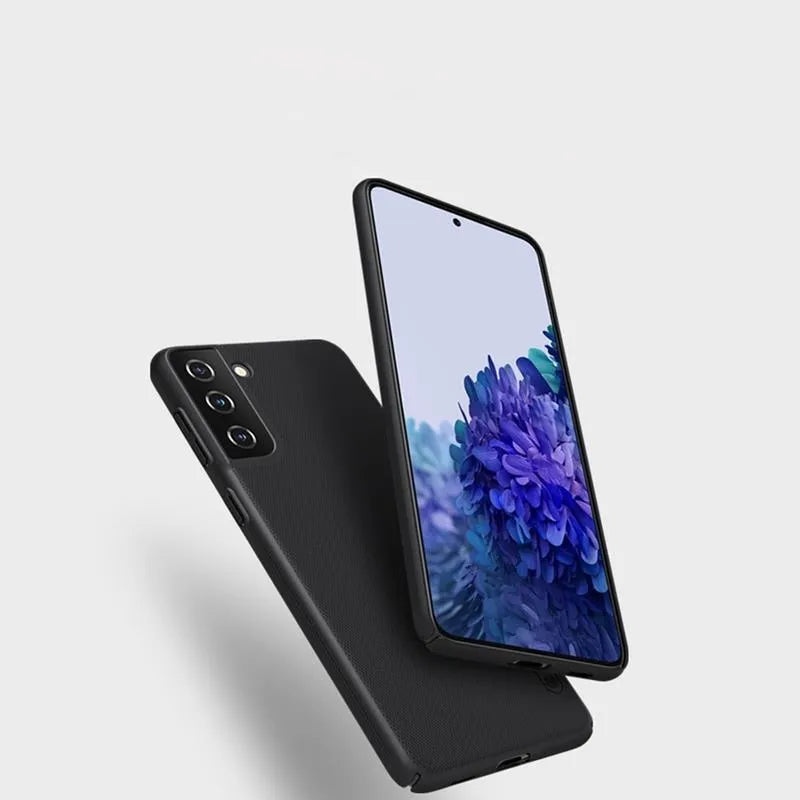 Nillkin Super Frosted Shield – dėklas, skirtas „Samsung Galaxy S21+“ (baltas)