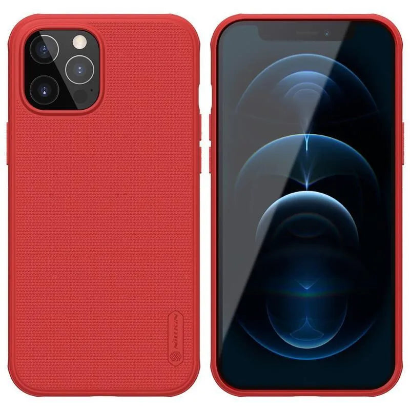 Nillkin Super Frosted Shield Pro – dėklas skirtas Apple iPhone 12 Pro Max (raudonas)