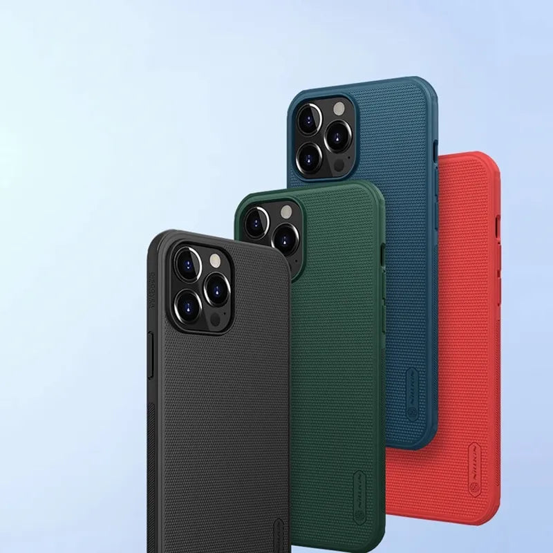 Nillkin Super Frosted Shield Pro - dėklas, skirtas Apple iPhone 13 Pro Max (mėlynas)