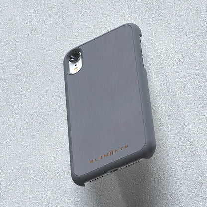Nordic Elements Original Gefion – dėklas iPhone XR su tikru klevo medžiu (Vidutiniškai pilka)