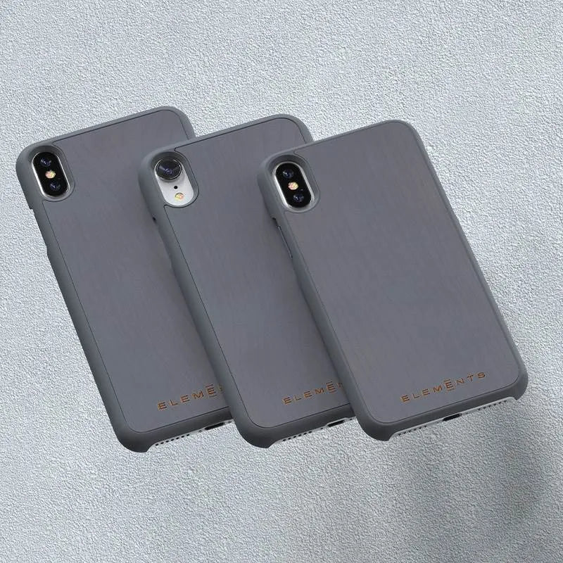 Nordic Elements Original Gefion – dėklas iPhone XR su tikru klevo medžiu (Vidutiniškai pilka)
