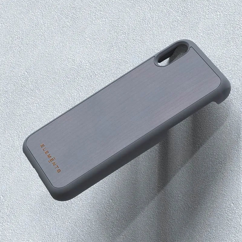 Nordic Elements Original Gefion – dėklas iPhone XR su tikru klevo medžiu (Vidutiniškai pilka)