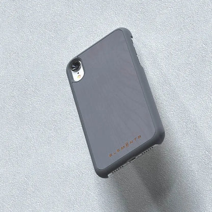 Nordic Elements Original Gefion – dėklas iPhone XR su tikru klevo medžiu (Vidutiniškai pilka)