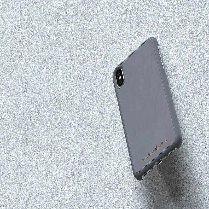 Nordic Elements Original Gefion – dėklas, skirtas iPhone Xs Max, su tikru klevo medžiu (Vidutiniškai pilkas)