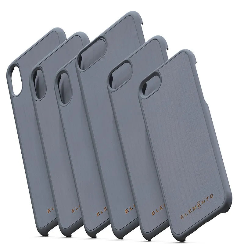 Nordic Elements Original Gefion – dėklas, skirtas iPhone Xs Max, su tikru klevo medžiu (Vidutiniškai pilkas)