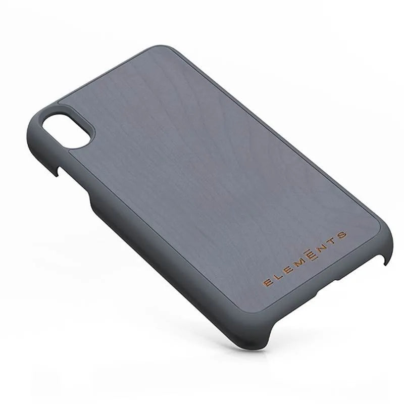 Nordic Elements Original Gefion – dėklas, skirtas iPhone Xs Max, su tikru klevo medžiu (Vidutiniškai pilkas)