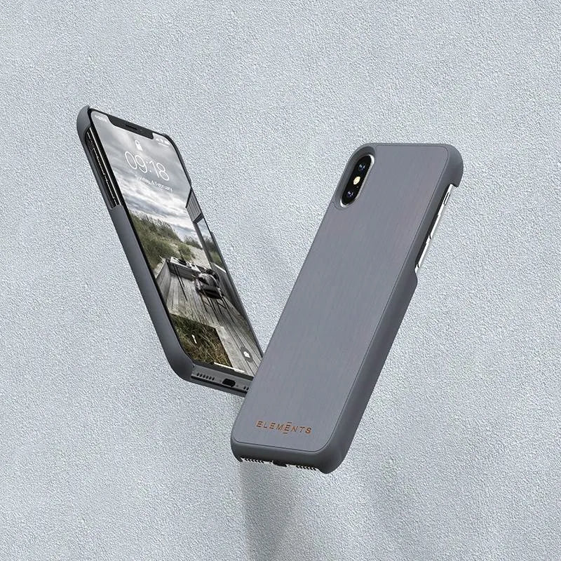 Nordic Elements Original Gefion – dėklas, skirtas iPhone Xs Max, su tikru klevo medžiu (Vidutiniškai pilkas)