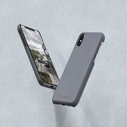 Nordic Elements Original Gefion – dėklas, skirtas iPhone Xs Max, su tikru klevo medžiu (Vidutiniškai pilkas)