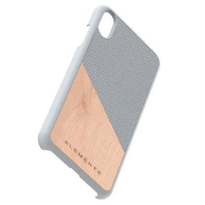 Nordic Elements Original Hel – dėklas „iPhone Xs Max“ su tikru klevo medžiu (šviesiai pilka)