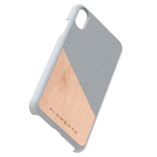 Nordic Elements Original Hel – dėklas „iPhone Xs Max“ su tikru klevo medžiu (šviesiai pilka)