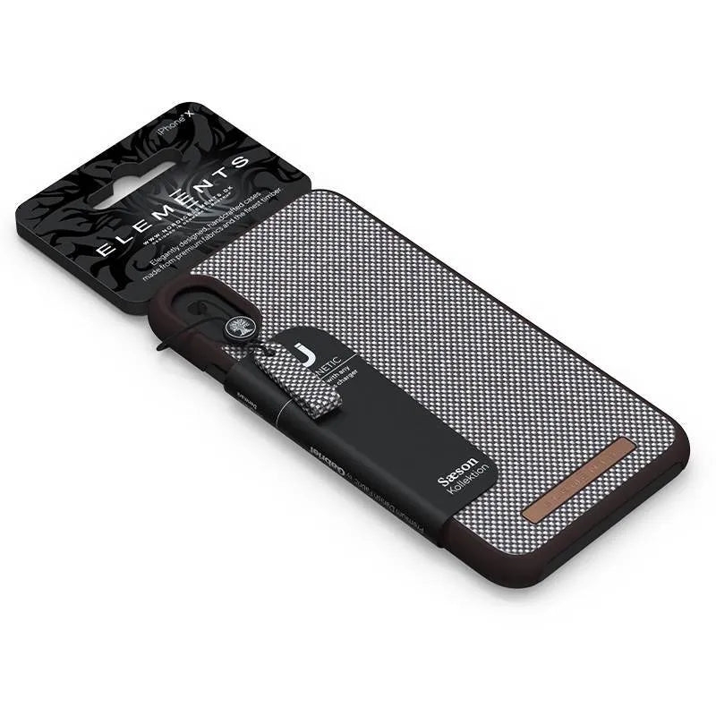Nordic Elements Saeson Idun – dėklas, skirtas „iPhone XR“ (tamsiai rudas raštas 1)