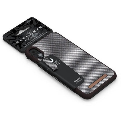 Nordic Elements Saeson Idun – dėklas, skirtas „iPhone XR“ (tamsiai rudas raštas 1)