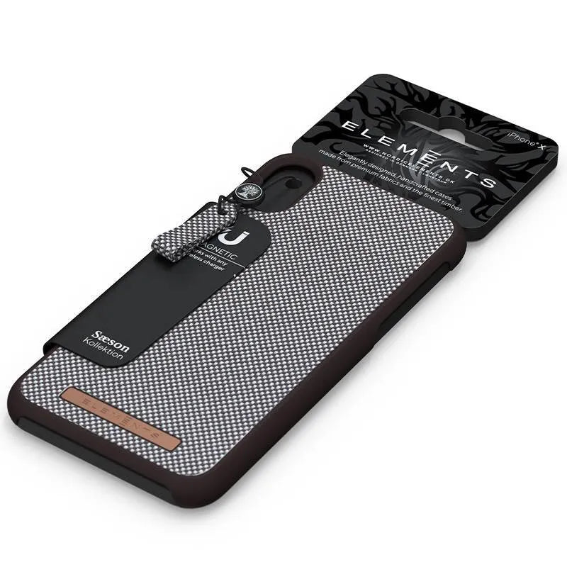 Nordic Elements Saeson Idun – dėklas, skirtas „iPhone XR“ (tamsiai rudas raštas 1)